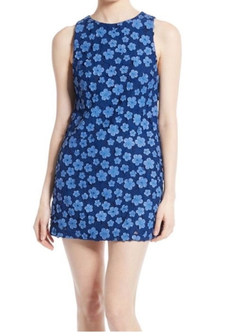 Alice + Olivia Blue Floral Shift Dress
